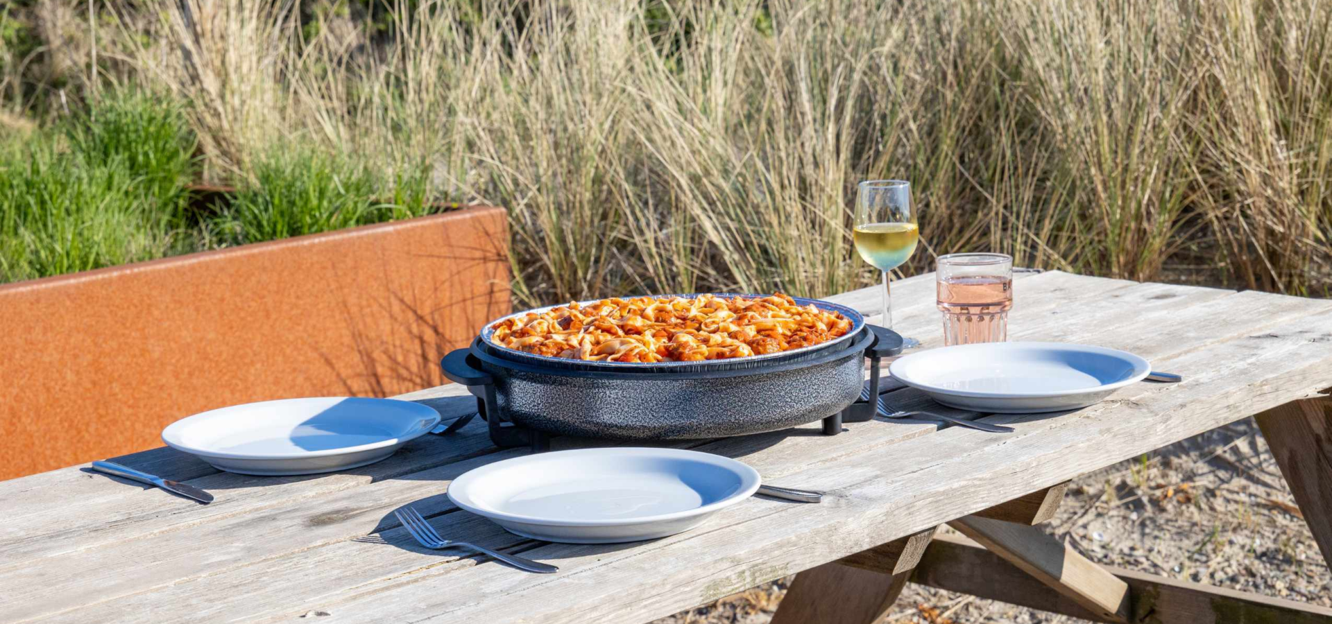 Ameland pan pasta vakantie camping