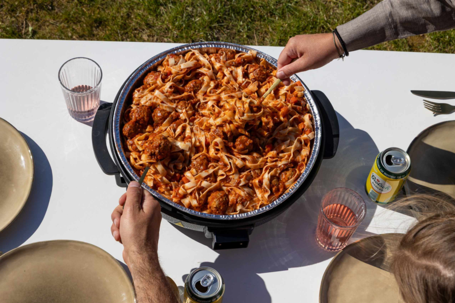 Ameland pan pasta bovenaanzicht